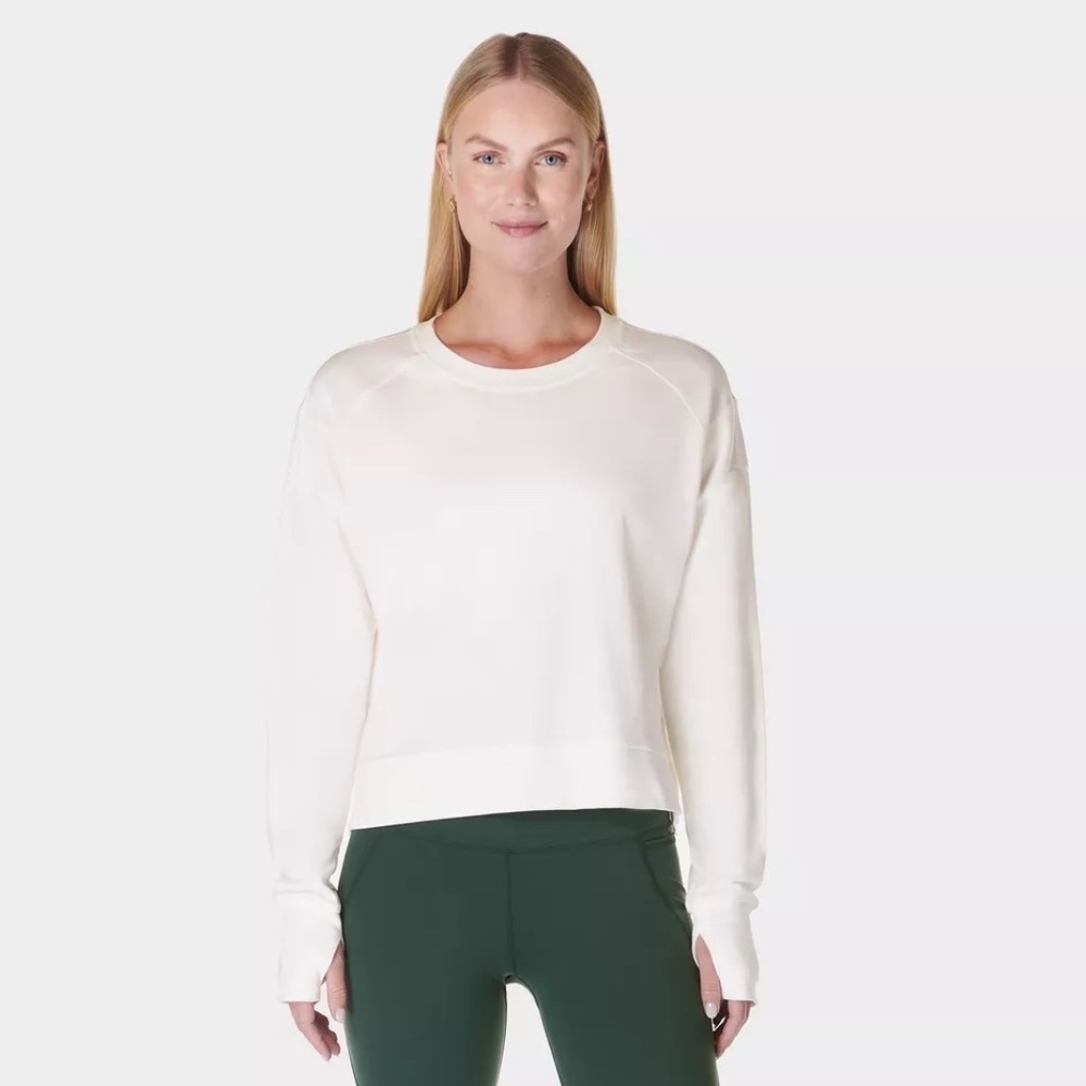 Sweaty Betty Ivory Crewneck Sweatshirt
